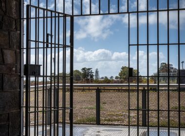 black metal gate opened during day