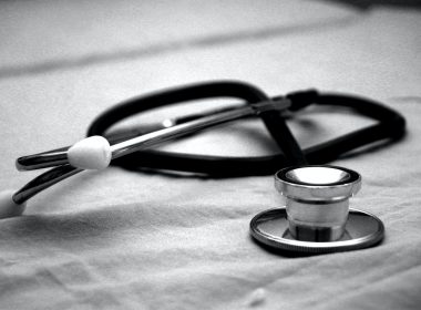 black and gray stethoscope