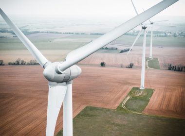 three white windmill during daytime