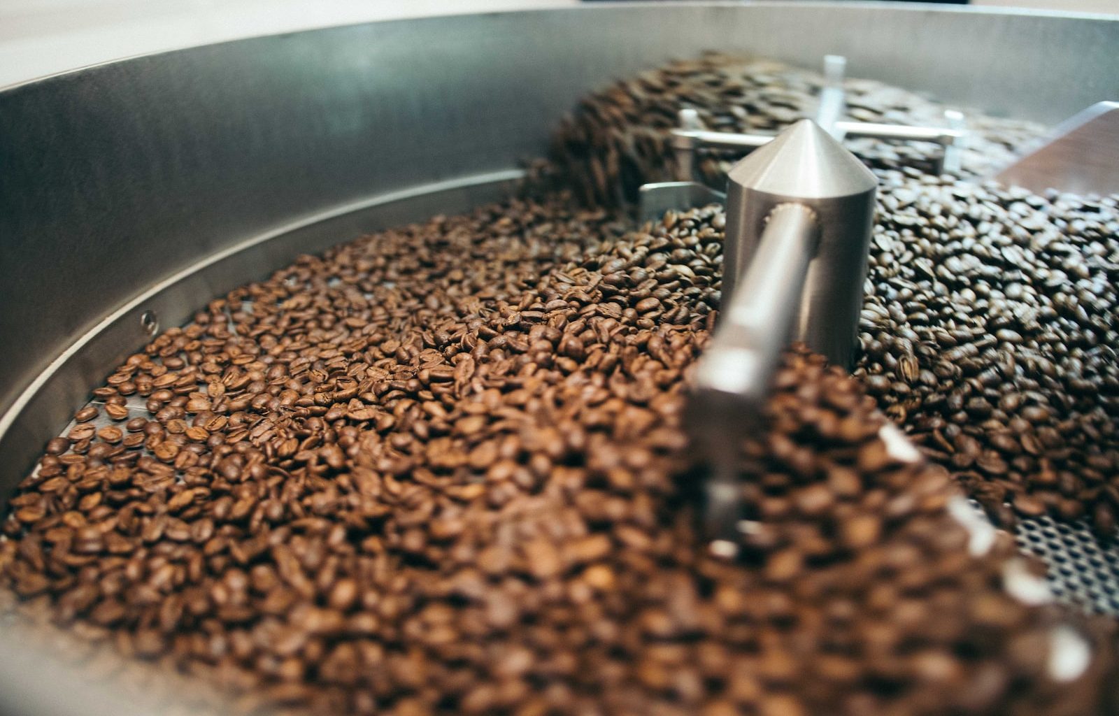 coffee beans on grinde r