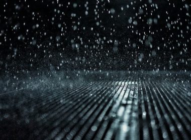 raindrops during nighttime