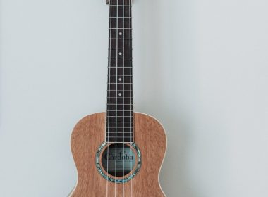 brown ukulele