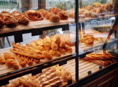 breads in display shelf