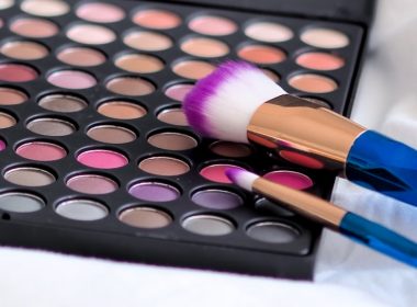 black make up brush on white surface
