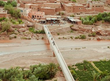 bird's-eye view photography of bridge