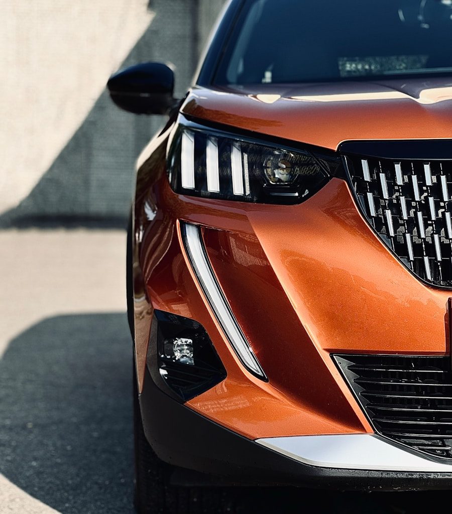 a close up of a car