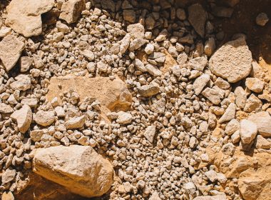 brown and gray stone fragments