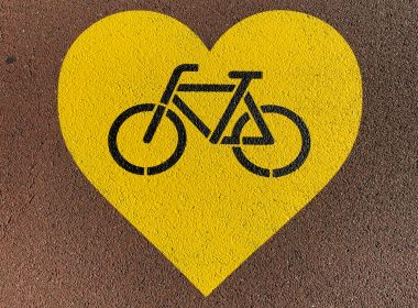 yellow and black love print