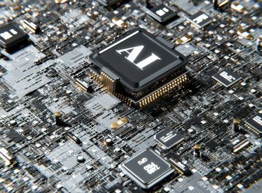a computer chip with the letter a on top of it