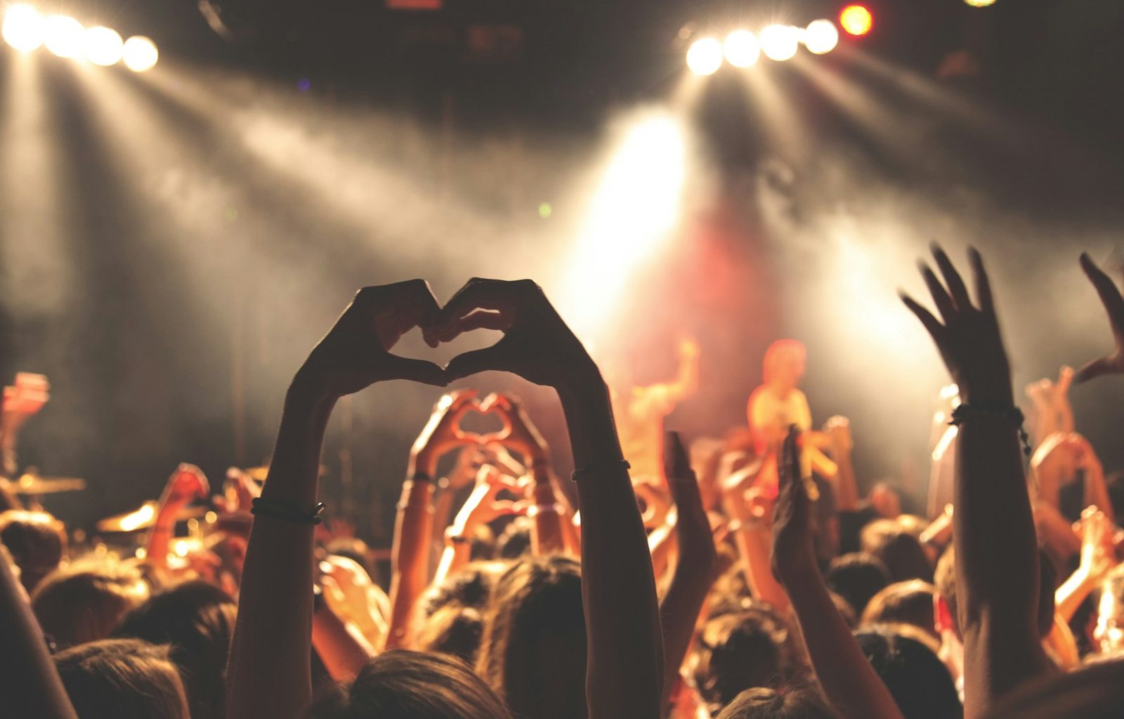 person performing heart hand gesture