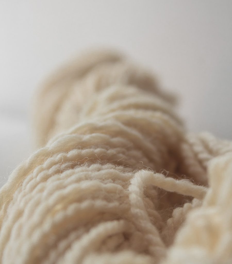a close up of a skein of yarn