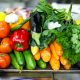 a pile of vegetables sitting on top of a table