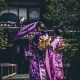 two women in purple and pink kimono