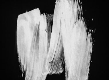 white and black abstract painting